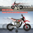 thumbnail image 3 of Roromall 12V Electric Dirt Bike, Kids Electric Motorcycle with 25W*2 Motor, Twist Grip Throttle, Training Wheels, Spring Suspension, Ride on Toys Cars for Kids 3+ Years, 3 of 7