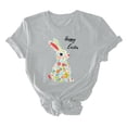 thumbnail image 5 of Inverlee Easter Shirts for Women Funny Bunny Eggs Graphic Tees Soft Short Sleeve T Shirts Blouses Summer Crewneck Dressy Casual Tops, 5 of 6