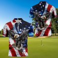 thumbnail image 5 of HUIACONG Couples 4th of July Shirts Sleeveless Golf Tops for Women Breathable Mens Short Sleeve Golf Shirt 1/4 Zip Moisture Wicking Quick Dry Lightweight Outdoor Sports Wear Man S, 5 of 7