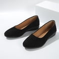 thumbnail image 6 of Black Ladies Solid Color Versatile Bow Low-Cut Wedge Shoes Spring Summer Casual Fashion Comfort Wear, 6 of 9