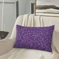 thumbnail image 5 of Salouo Purple Glitter Print Print Pillow Case Cover,Wrinkle-Free Bed Pillow Cover Pack of 1 Home Decor Fade-Resistant and Stain-Resistant ,Pillows Not Included -16"x24", 5 of 8