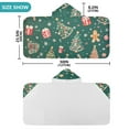 thumbnail image 4 of Yayeee Kids Hooded Towels Toddler Soft Absorbent Beach Bathing Wrap 50" x 23.5", Green Christmas Gingerbread, 4 of 5