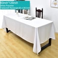 thumbnail image 5 of 8ft Rectangular Table 60x126 Inch Rectangular Tablecloth Wrinkle-Free Washable Tablecloth for Party 8ft Rectangular Table 6 Pack White Tablecloth 60x126, 5 of 5