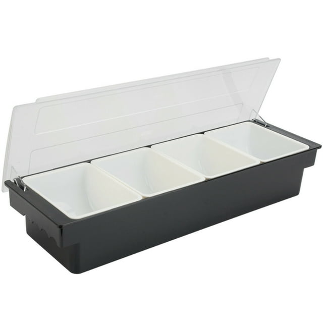 4/5 Tray Condiment Server Condiment Dispenser Plastic Box Organizer