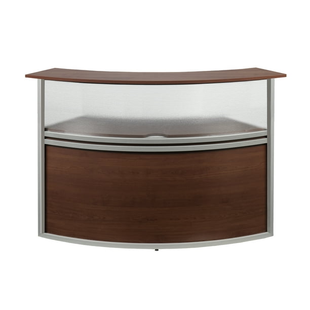 Ofm Marque Series Model 55315 Plexi Reception Desk Station Add On Cherry Walmart Com Walmart Com