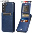 thumbnail image 2 of Stand Holder Case For Samsung Galaxy S24 S23 S22 S21 S20 FE Ultra S10 S9 S8 Plus Wallet Card Shock Flip Leather Phone Bag Cover, 2 of 5