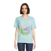 Time and Tru Women's Short Sleeve Destination Graphic Tee