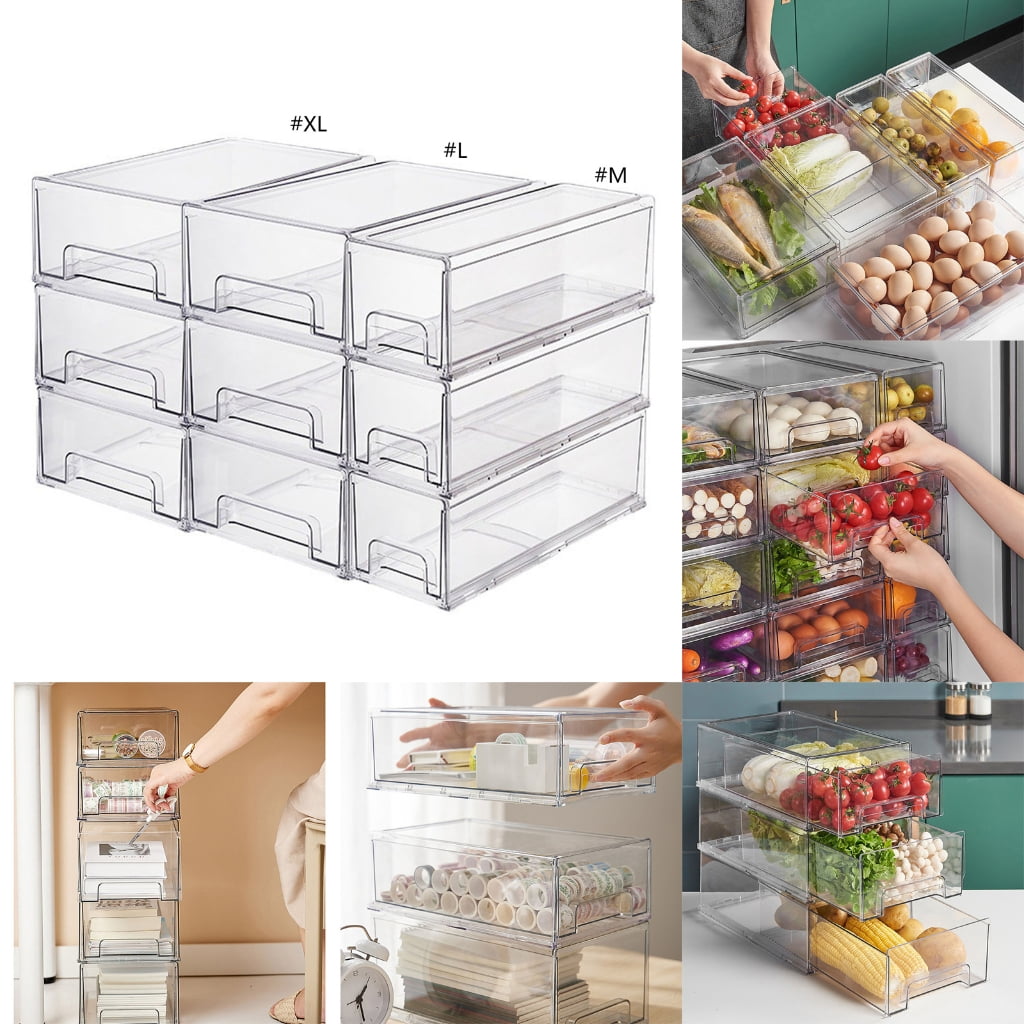ZPAQI Convenient Refrigerator Drawer Efficient Fridge Storage Case with Eggs Trays