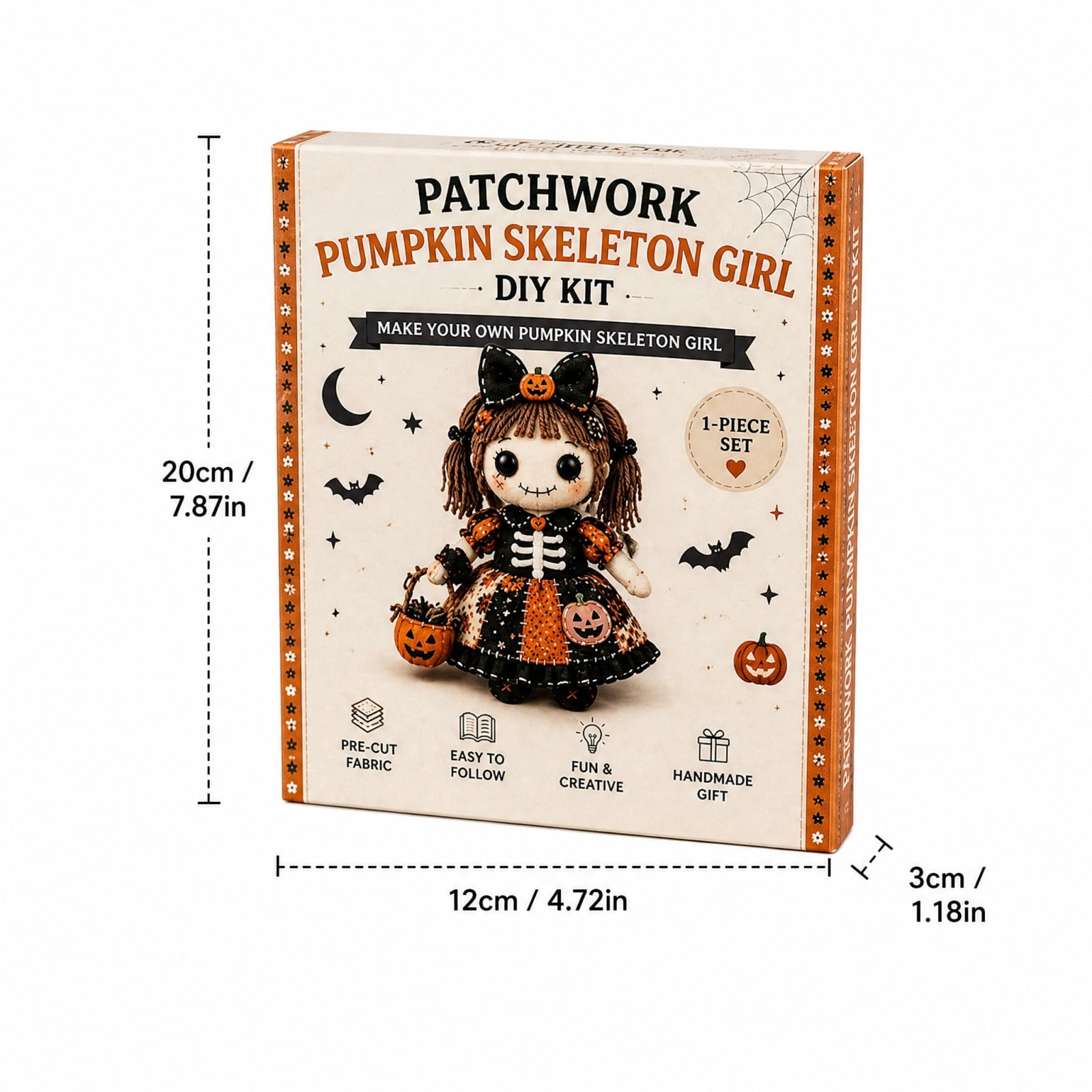 Patchwork Skeleton Witch Girl DIY Kit, Eerily Cute Witchgirls