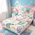 thumbnail image 2 of Manfei Watercolor Salamander Fitted Sheet Queen,Aquatic Amphibian Axolotl Print Bedding,3-Piece,1 Fitted Sheet and 2 Pillowcases, 2 of 6