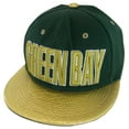 thumbnail image 2 of Green Bay Bold Script Men's Adjustable Snapback Baseball Caps (Green/Gold Textured), 2 of 3