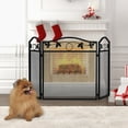 thumbnail image 2 of Costway 3 Panel Foldable Steel Fireplace Screen Spark Guard Fence for Baby & Pet Safe, 2 of 12