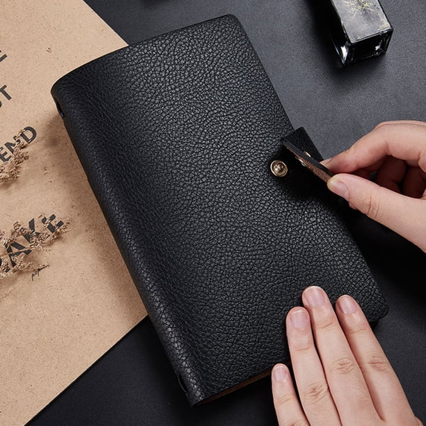 unbranded Cuaderno Profesional Tamaño Bolsillo Para Diario Y Organizar Planes Color Negro