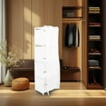 thumbnail image 4 of HAMPPLIES Garde-Robe Moderne Blanche avec Rangement Multicouche pour Chambre et Buanderie, 4 of 8