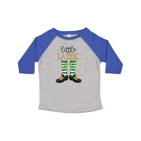 

Inktastic Little Lassie-St. Patrick s Day Stockings and Shoes Gift Toddler Toddler Girl T-Shirt