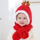 thumbnail image 4 of Gorro de ciervo, bufanda de felpa para bebé, gorro de invierno, bufanda, forro polar, protección cálida para el cuello, 1-4 años, 4 of 5