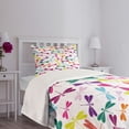 thumbnail image 3 of Ambesonne Dragonfly Quilted Bedspread Set 2 Pcs, Animals Flora, Twin Size, Multicolor, 3 of 5