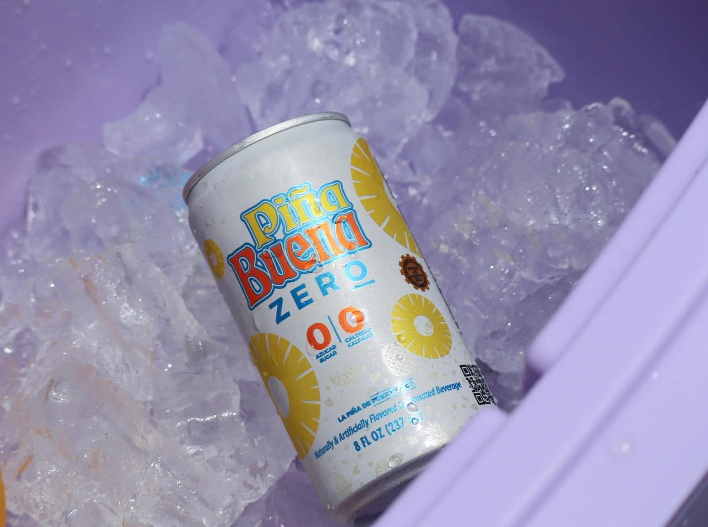 Piña Buena Zero, No Sugar Pineapple Soft Drink, 8 fl oz Aluminum Can, Allergens Free