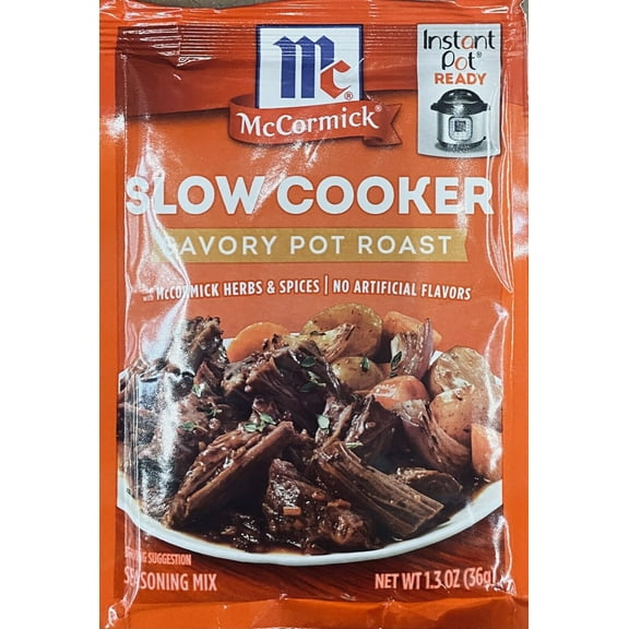 McCormick Slow Cooker Pot Roast Seasoning Mix Savory Herbs & Spices 1.3 oz Pack