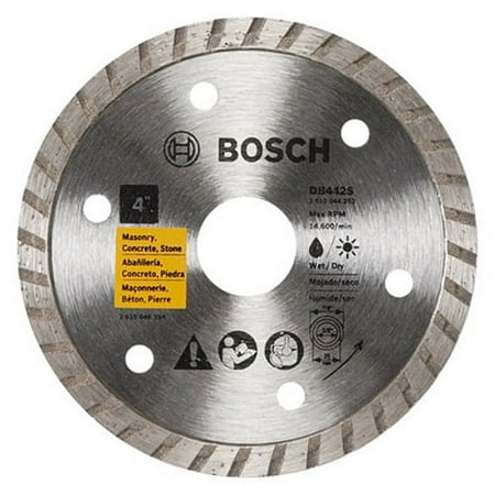 UPC: 0000346434941 | Bosch DB442 4 Inch Turbo Rim Diamond Blade