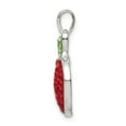 thumbnail image 5 of Auriga 925 Sterling Silver Red Preciosa Crystal Apple w/Worm Pendant for Women(L- 19.43mm, W- 19.11mm), 5 of 6