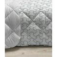 thumbnail image 3 of Oriental Down Alternative Comforter, Middle Eastern Ethnic Mosaic Tiling Shapes Diagonal Geometric Culture Pattern, Microfiber Quilt for All Season, 5 Sizes, Grey and White, by Ambesonne, 3 of 3