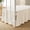 Ivory-ruffle, variant on Dust Ruffle Bed Skirt Full Size 16 Inch Drop Camel Striped Boho Tufted Split Corners Wrinkle Fade Resistant