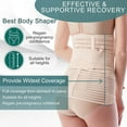 thumbnail image 3 of Banda para el vientre posparto 3 en 1, soporte para sección C, envoltura de recuperación, Fajas postparto, fajas abdominales para después del parto (XL, Beige), 3 of 5