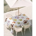 thumbnail image 2 of 54x80 Inch Outdoor Tablecloth with Umbrella Hole Zipper Rectangle Colorful Dog Paws Rectangular Tablecloths Outside Waterproof Farmhouse Modern Art Cartoon Patio Table Cloth Cover for Picnic Party, 2 of 8