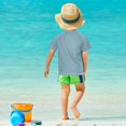 thumbnail image 4 of FORMRS Boys Rash Guard Short Sleeves Swim Shirt Quick Dry UPF 50+ Sun Protection, Sizes 3-12T, Light Blue Rainbow, 4 of 6