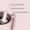 thumbnail image 3 of HydroJug Traveler 32 oz Water Bottle, Stainless Steel Insulated Tumbler with Flip Straw and Handle, Wildrose, 3 of 6