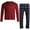 Maroon/Red Blue Plaid, variant on MAC HENRY Mens Pajama Sets - 2 Piece Thermal Waffle Shirt & Polar Fleece Plaid Pajama Pants (S–XL)