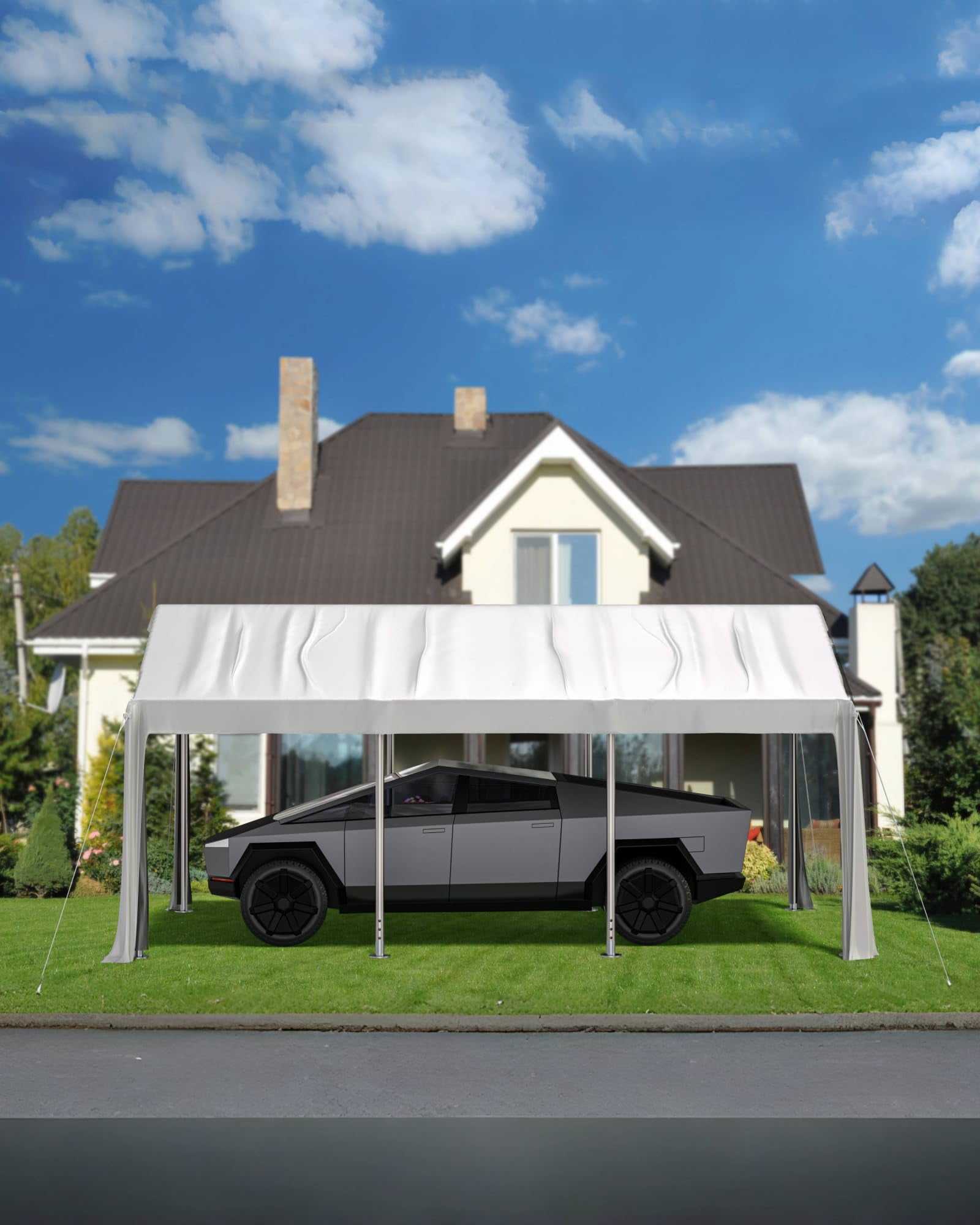 Garvee Carport Top Replacement Cover, 20'x 13'x 11',  White
