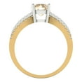 thumbnail image 4 of Clara Pucci 14K Yellow/White Gold 1.27ct Morganite Solitaire with Accents, 4 of 8