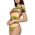 thumbnail image 2 of The Xecao Red Wine Glasses Women's Crew Neck Body Suit, a short-sleeved bodysuit and basic swimsuit, both comfort and style for dating and daily life, 2 of 9