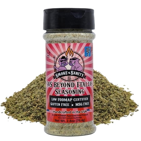 Smoke n Sanity SnS Beyond Italian Seasoning | Monash Certified Low FODMAP | Gluten-Free | Certified Kosher | Dairy Free (2.8 oz Shaker)