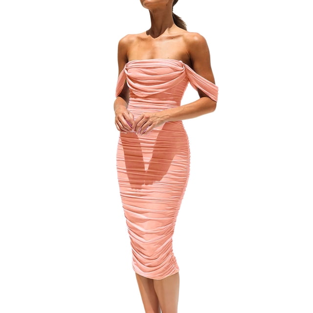 Ketyyh-chn99 Robe Femme Robe Mini Robe de Fête Robe Mini Décontractée Robe Mini Ample Confortable à Rayures à Manches Longues Longue Robe Rose,m