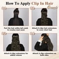 thumbnail image 4 of CREAMILY Clip in Hair Extensions Medium Brown Long Wavy Natural Good Connectivity for Women(23inch,4pcs), 4 of 7