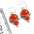 thumbnail image 3 of Natural Carnelian Women Jewelry 925 Sterling Silver Earring, 3 of 5
