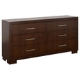 thumbnail image 6 of Jessica 6-piece Queen LED Bedroom Set Cappuccino, 6 of 18
