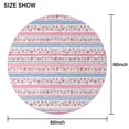 thumbnail image 6 of Pioneer Flower Floral Print Pattern Round Tablecloth 60"x60",Wrinkle Wipeable Table Cloth for Kitchen Dining Room Picnic Patio Party, 6 of 6
