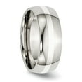 thumbnail image 5 of Stainless Steel Silver Inlay 8mm Wedding Ring Size 7.5, 5 of 6