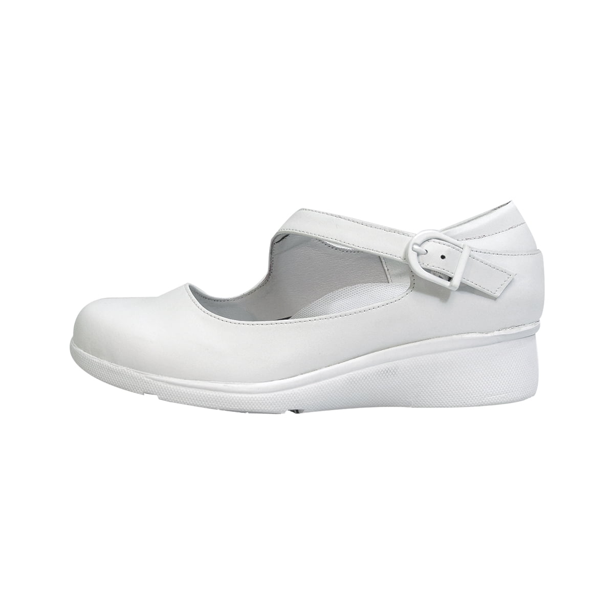 24 HOUR COMFORT Michele Wide Width Professional Sleek Shoe WHITE 10