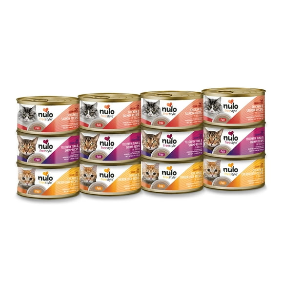Nulo Freestyle Nourriture Humide pour Chat et Chaton Pate en Conserve, Premium Tout Naturel Sans Céréales, avec 5 Protéines et Vitamines à Base d'Animaux pour Soutenir un Système Immunitaire et une Vie Sains