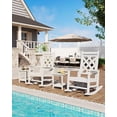 thumbnail image 6 of Outdoor HDPE Rocking Chair with Wood Texture, Weather Resistant Porch Rocker with 380 LBS Support for Patio, Backyard, Balcony and Garden, 6 of 8