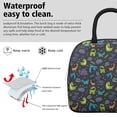 thumbnail image 3 of Womens DarkGray Cartoon Dinosaurs Pattern Lunch Box for Work,Insulated Lunch Bag for Women,Loncheras Para Mujer,Leakproof Adult Lunch Bag for Work,Beach,Travel,Picnic,Camping, 3 of 7