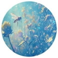 thumbnail image 3 of Happy Cute Bees Floral Medallion Round Rug - Small Round Area Rug, Soft Non-Slip Machine Washable Bedroom Mat Indoor Accent Entry Carpet for Office Desk Dorm Hallway, 3 of 6