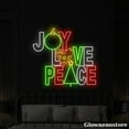 thumbnail image 2 of Glowneon Joy Love Peace Neon Sign, Joy Love Peace LED Sign, Christmas Tree Led Sign, 2 of 5