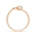 thumbnail image 2 of ANGARA Natural Solitaire Diamond Infinity Knot Ring in 14K Rose Gold for Women (Size-4mm| Color-H| Clarity-SI2) | April Birthstone, Anniversary, Jewelry Gift for Women | Natural Diamond Ring, 2 of 10