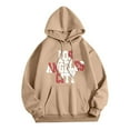 thumbnail image 2 of PENGXIANG Sweat à Capuche pour Femmes Patchwork Graphique Col Rond Tenues d'Hiver Automne Hauts pour Leggings Gris Foncé 2TG, 2 of 4